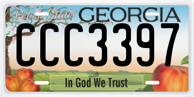 GA license plate CCC3397
