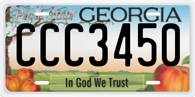 GA license plate CCC3450