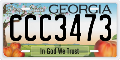 GA license plate CCC3473