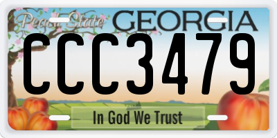 GA license plate CCC3479