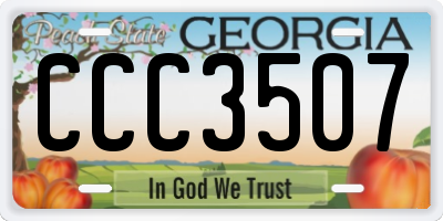 GA license plate CCC3507