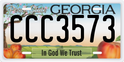 GA license plate CCC3573