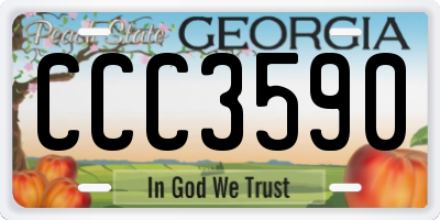 GA license plate CCC3590