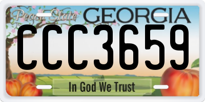 GA license plate CCC3659