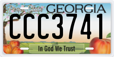 GA license plate CCC3741