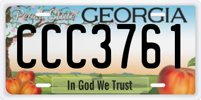 GA license plate CCC3761