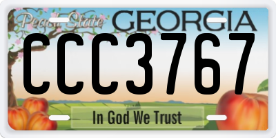 GA license plate CCC3767