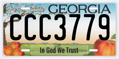 GA license plate CCC3779
