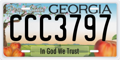 GA license plate CCC3797