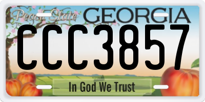 GA license plate CCC3857