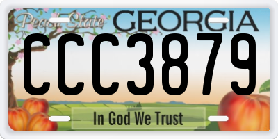 GA license plate CCC3879