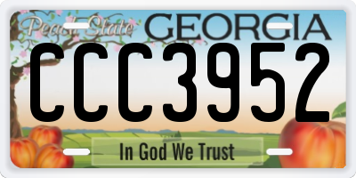 GA license plate CCC3952