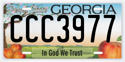 GA license plate CCC3977