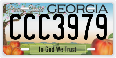 GA license plate CCC3979