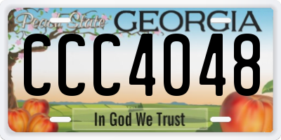 GA license plate CCC4048