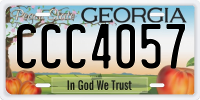 GA license plate CCC4057