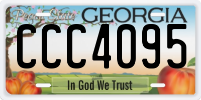 GA license plate CCC4095