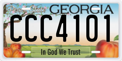 GA license plate CCC4101