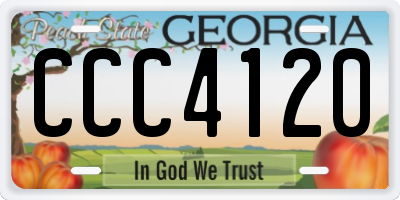 GA license plate CCC4120