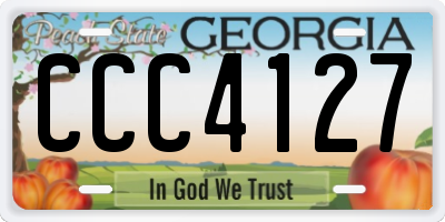 GA license plate CCC4127