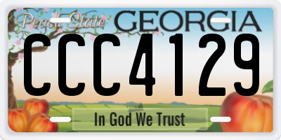 GA license plate CCC4129
