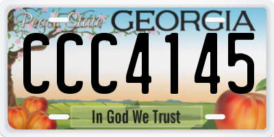 GA license plate CCC4145