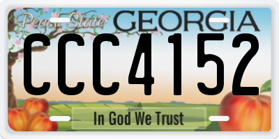 GA license plate CCC4152