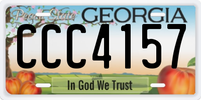 GA license plate CCC4157