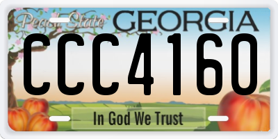 GA license plate CCC4160