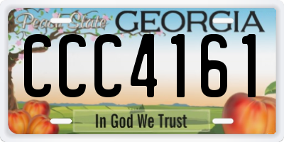 GA license plate CCC4161