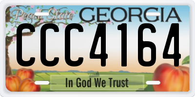 GA license plate CCC4164