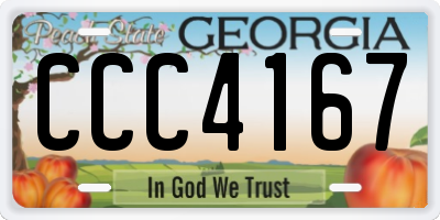 GA license plate CCC4167