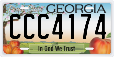GA license plate CCC4174