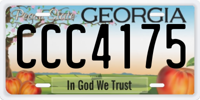 GA license plate CCC4175