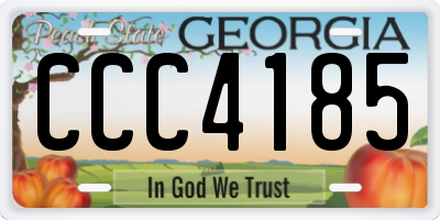 GA license plate CCC4185