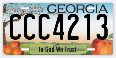 GA license plate CCC4213