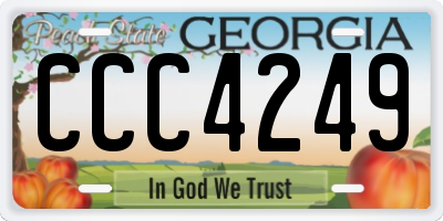 GA license plate CCC4249