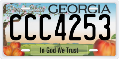GA license plate CCC4253