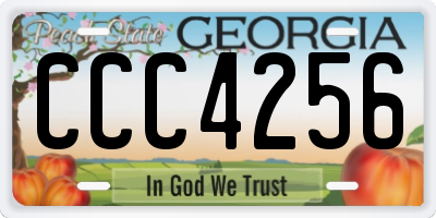 GA license plate CCC4256
