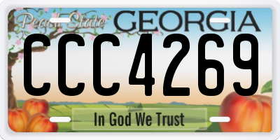 GA license plate CCC4269