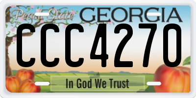 GA license plate CCC4270