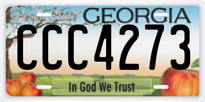 GA license plate CCC4273