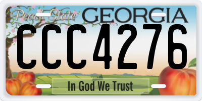 GA license plate CCC4276