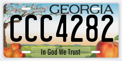 GA license plate CCC4282