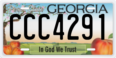GA license plate CCC4291