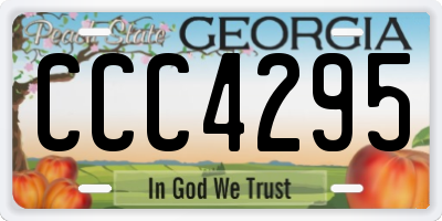 GA license plate CCC4295