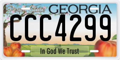 GA license plate CCC4299