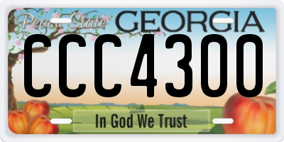 GA license plate CCC4300
