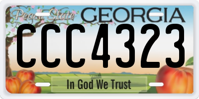 GA license plate CCC4323