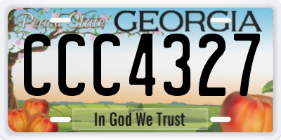 GA license plate CCC4327